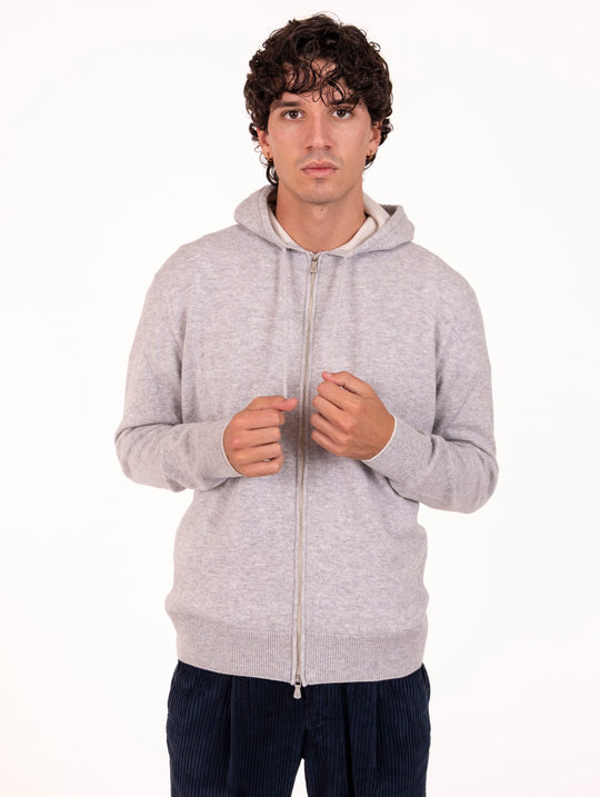 Felpa Eleventy Milano Platinum in Cashmere Grigio