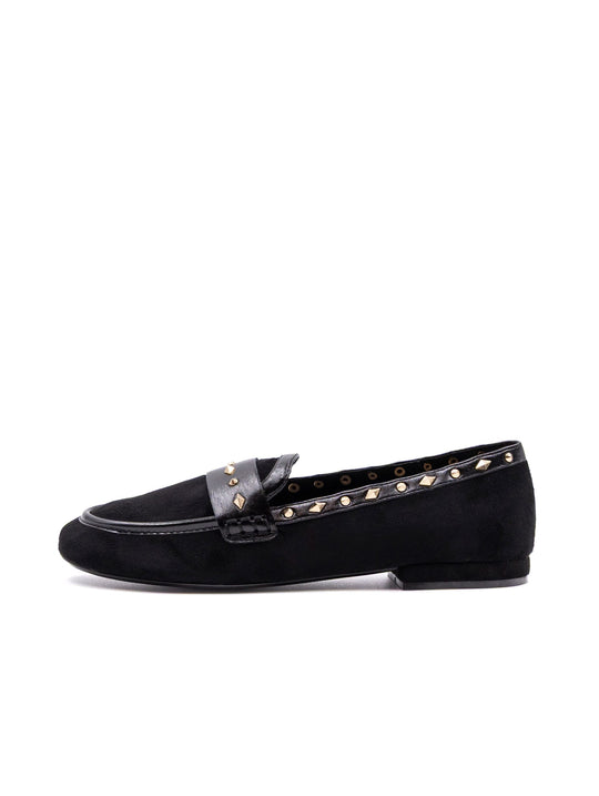 Mocassino Giudy Emanuelle Vee in Suede Nero