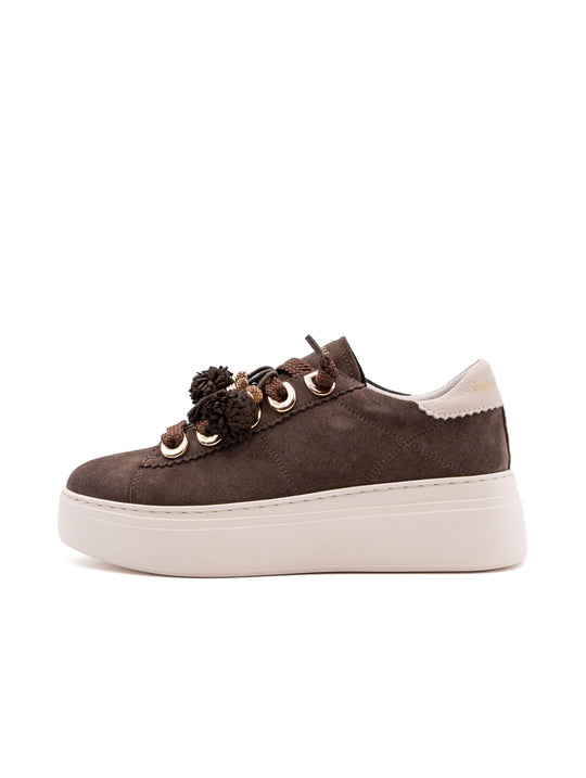 Sneakers Bice Emanuelle Vee in Suede Dark Brown