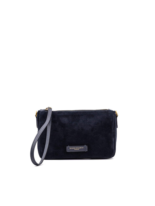 Minibag Nora Pouch Gianni Chiarini in Suede Notte