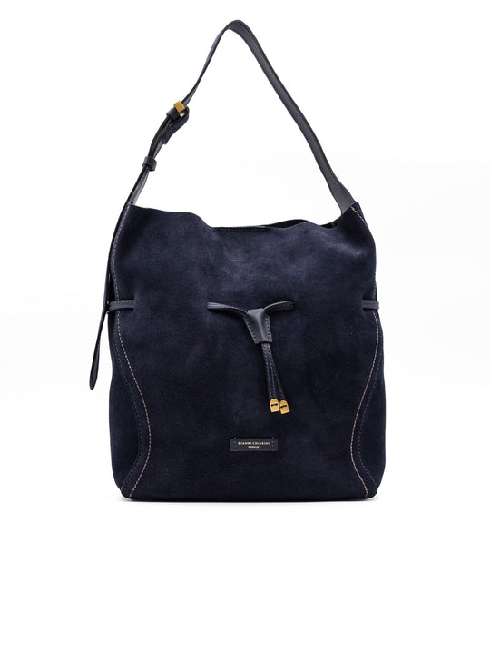 Borsa Sienna Over Gianni Chiarini in Suede Blu Notte
