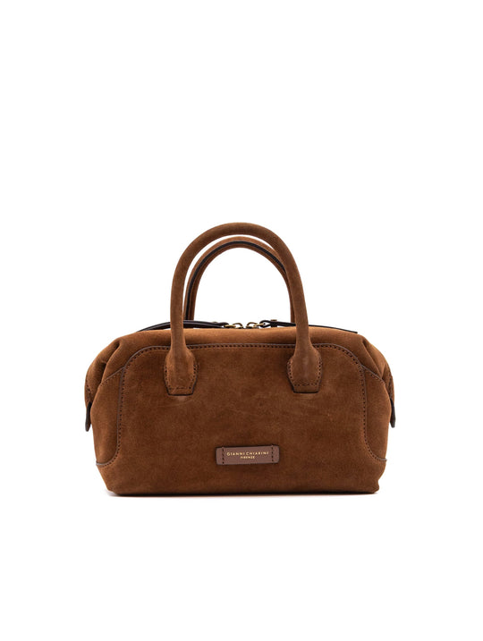Borsa Gemma Gianni Chiarini in Suede Cognac