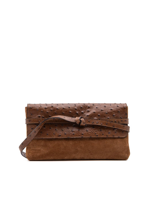 Borsa Belty Gianni Chiarini in Suede e Pelle Cognac