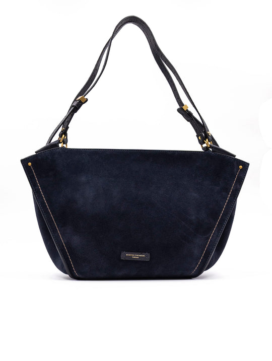 Borsa Over Bloom Gianni Chiarini in Suede Notte