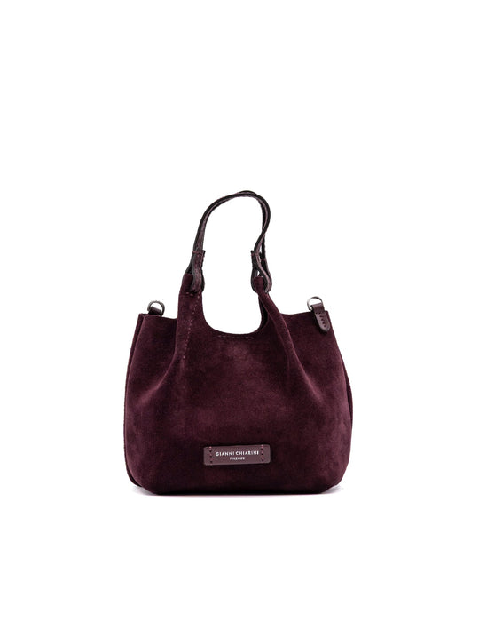 Minibag Dua Gianni Chiarini in Suede Amarone