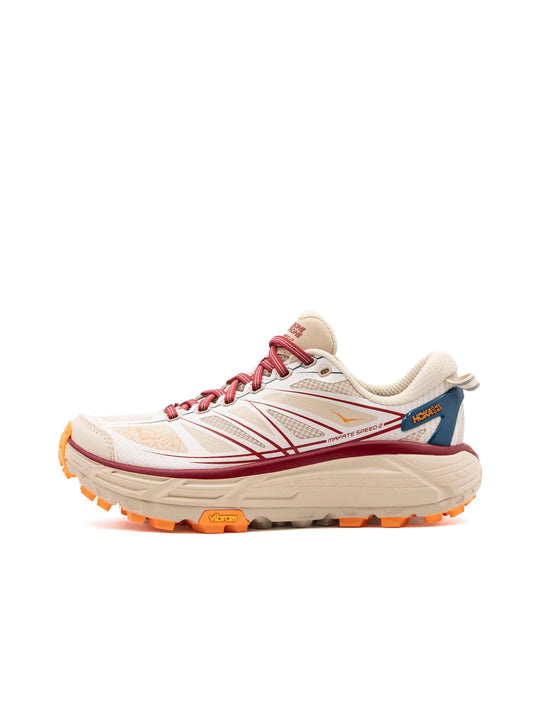 Sneakers Mafate Speed Hoka Beige e Rosso