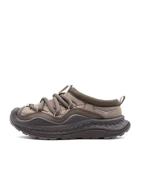 Sneakers Hoka in Tessuto Trapuntato Grigio Taupe