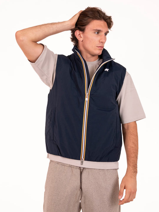 Gilet Valen K-Way in Tessuto Tecnico Blu