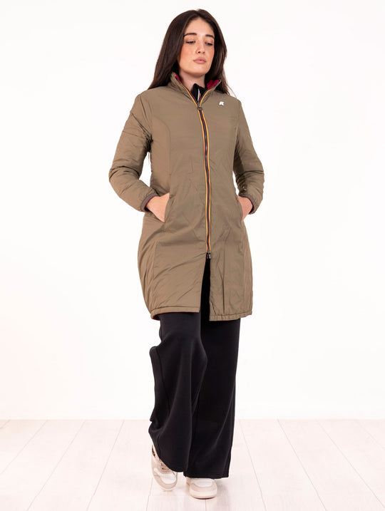Trench Miranda K-Way Army Green e Red