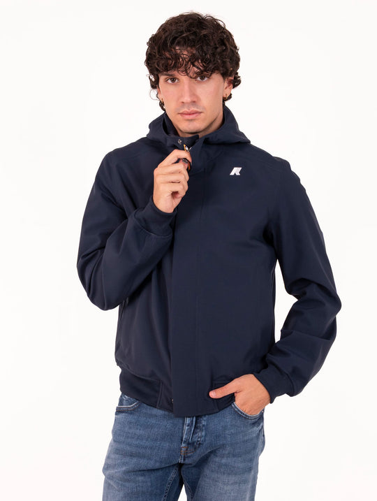 Bomber Joachim K-Way in Tessuto Tecnico Stretch Blu