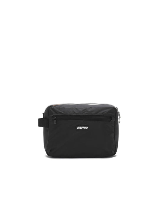 Beauty Case da Viaggio K-Way in Tessuto Tecnico Nero
