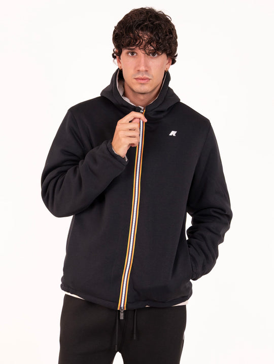 Giubbotto Jack K-Way Reversibile Nera e Grigia