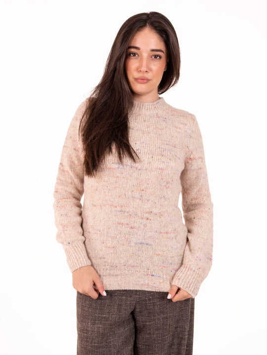 Pull Valery K-way in Lana e Alpaca Beige Stone