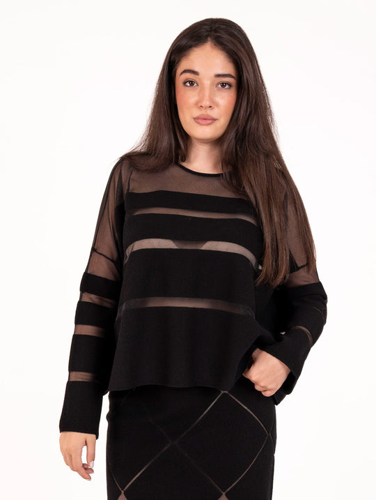Maglia Liviana Conti in Lana Vergine Nera