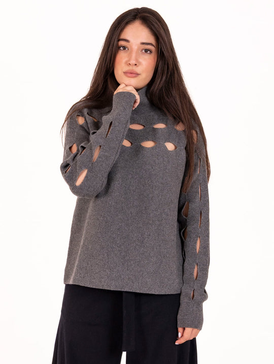 Maglia Dorothy Liviana Conti in Misto Cashmere Grigio