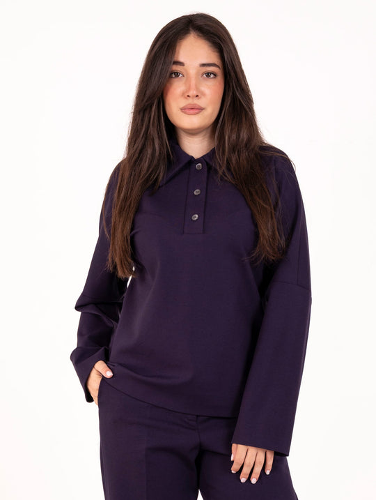 Blusa Miranda Liviana Conti in Viscosa Mirtillo