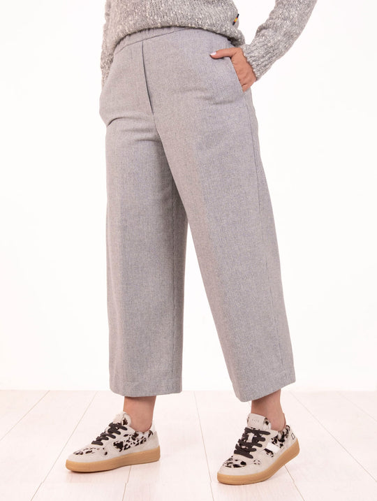 Pantalone Lizzie Liviana Conti in Cashmere e Lana Vergine Grigio