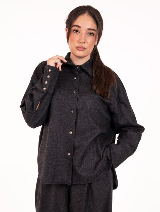 Camicia Liviana Conti in Cashmere Antracite