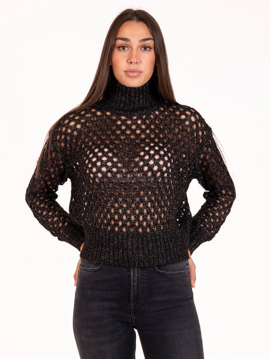 Dolcevita Traforato Markup Nero Lurex