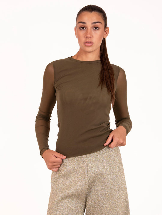 Maglia Meimeij in Tulle Verde