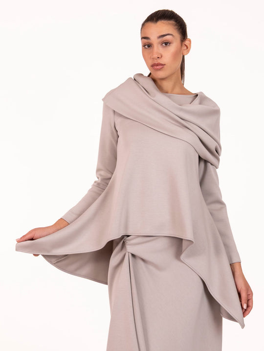 Blusa Meimeij in Scuba Nebbia