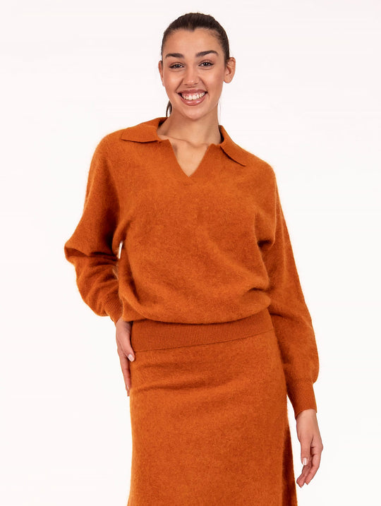 Maglia Polo Meimeij in Lana Zucca