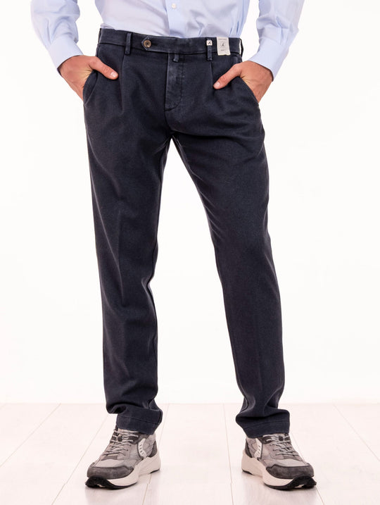 Pantalone Myths in Lana Heritage Navy