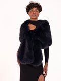 Stola in Eco Pelliccia NoSecrets Blu Notte