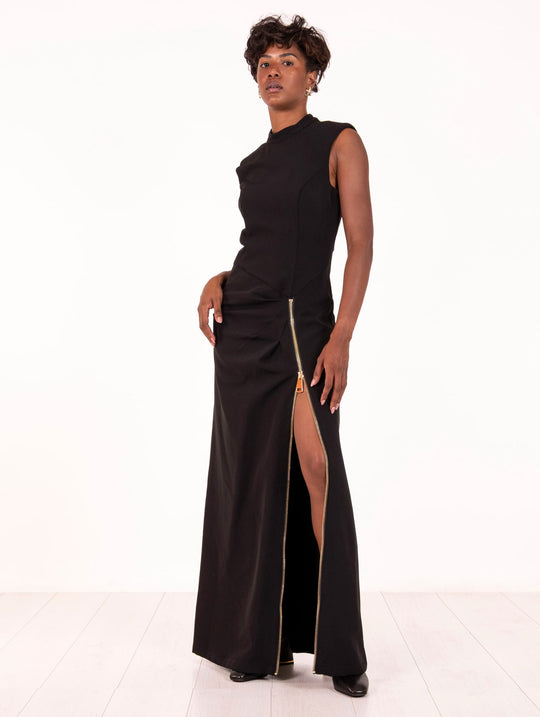 Abito Maxi Zip NoSecrets Nero