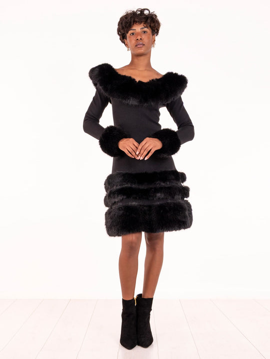 Abito Doll Eco Pelliccia NoSecrets Nero