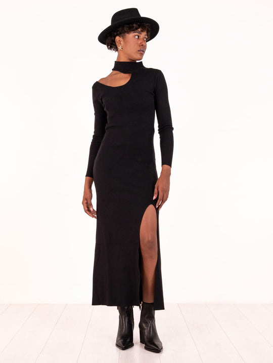 Abito Cutout NoSecrets in Maglia Nero