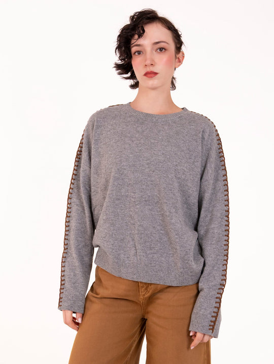 Maglia Saddle Roy Roger's in Lana Grigia