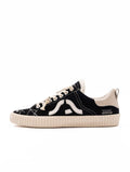 Sneakers Springa in Suede e Tessuto Nero
