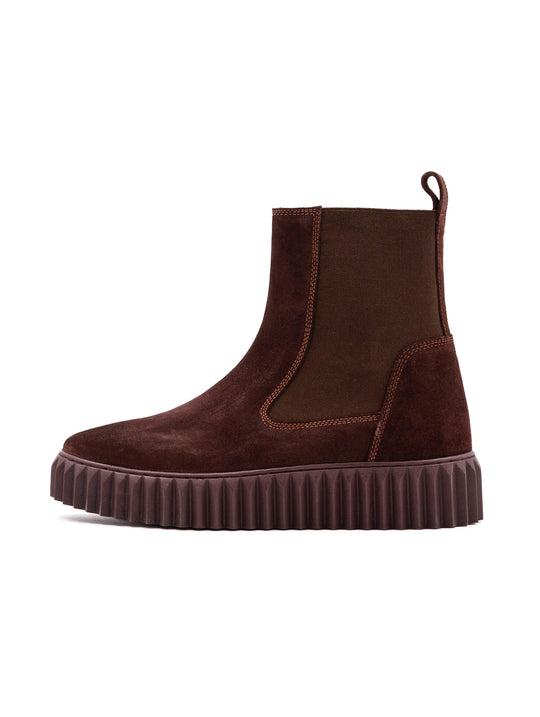 Beatles Beth Voile Blanche in Suede Corteccia