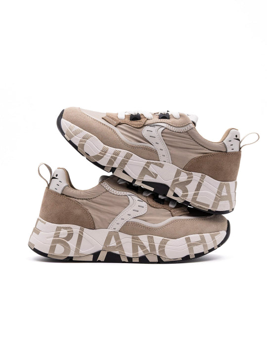 Sneaker Club105 Voile Blanche Suede e Nylon Beige