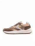 Sneakers Club22 Voile Blanche in Suede Beige e Marrone