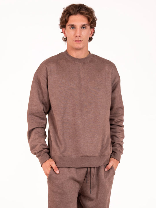 Felpa Woc in Modal, Cotone e Cashmere Cioccolato