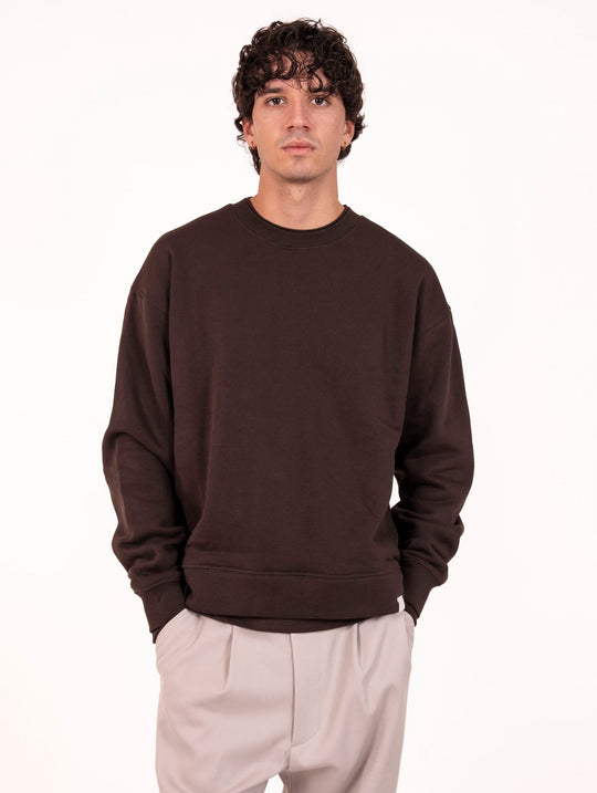 Felpa Woc in Cotone Cioccolato