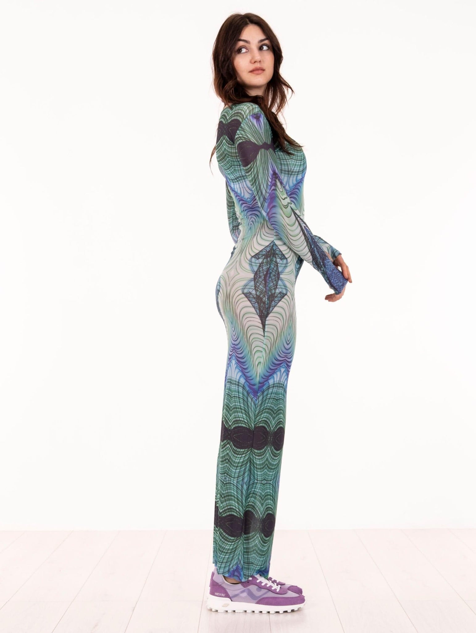 Abito LeTube in Jersey Fantasy Azzurro