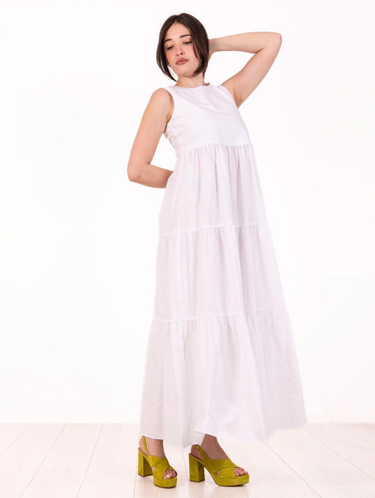 Abito White Wise in Cotone Bianco
