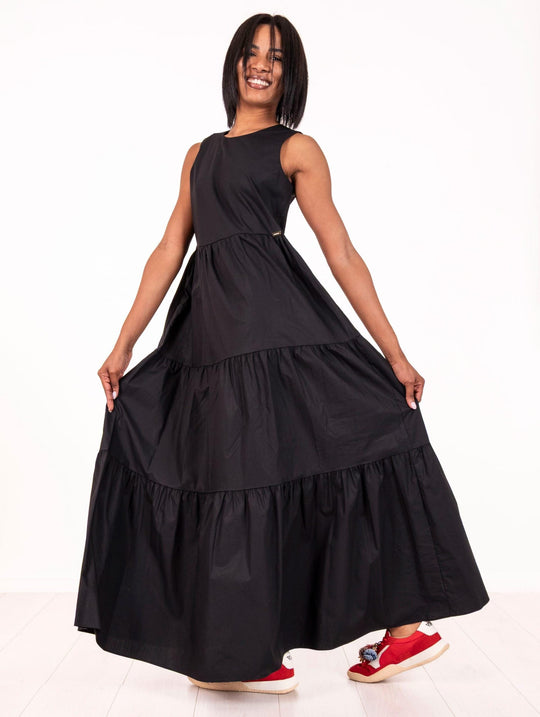 Kleid White Wise aus Baumwolle Schwarz