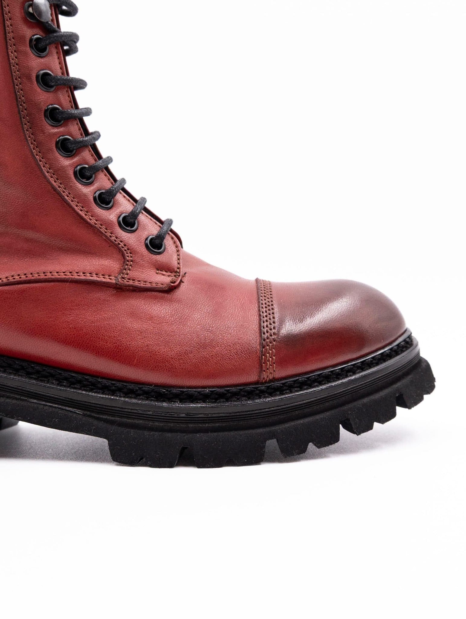 Anfibio Four Stroke in Pelle Rosso Chili