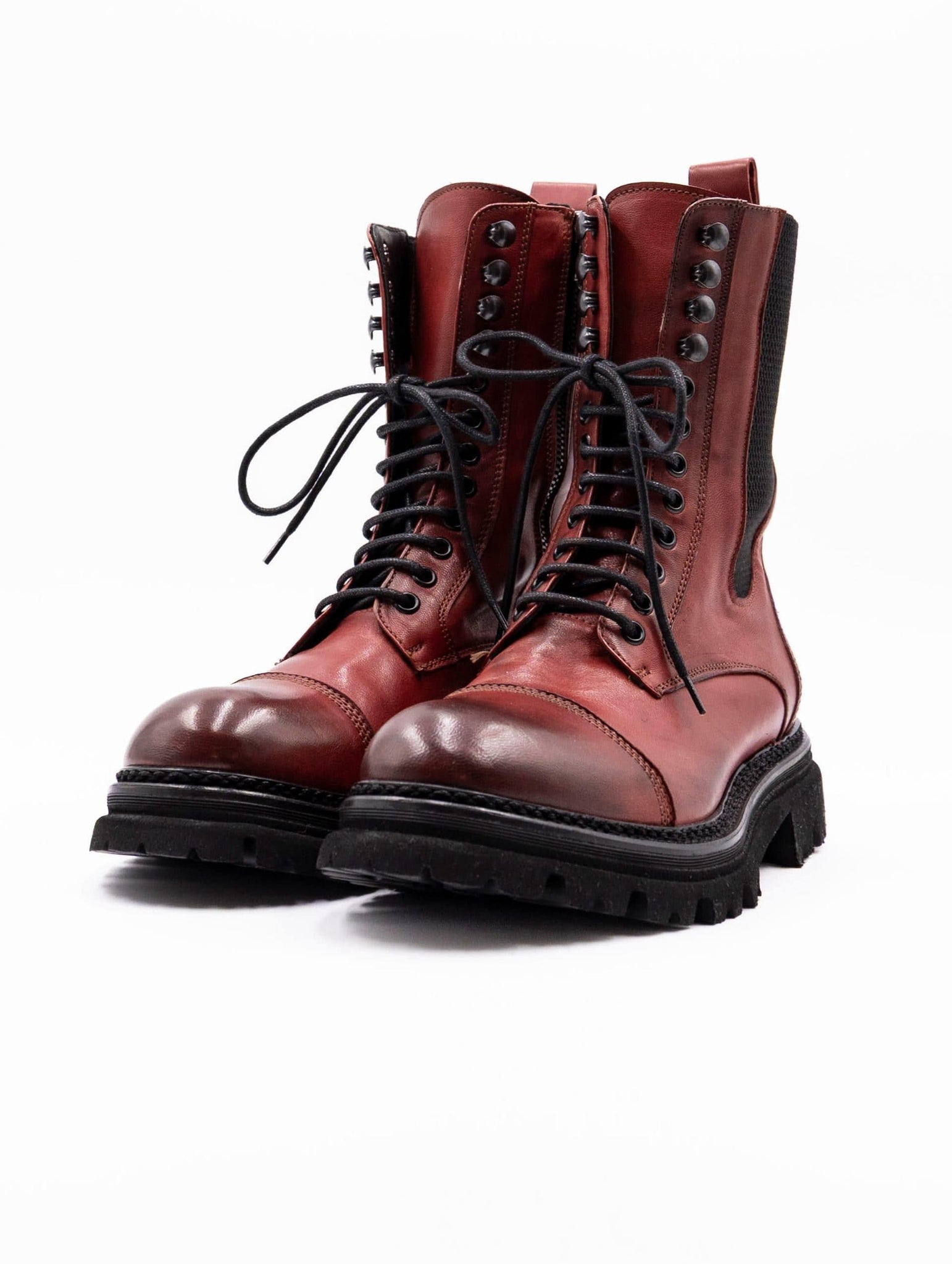 Anfibio Four Stroke in Pelle Rosso Chili