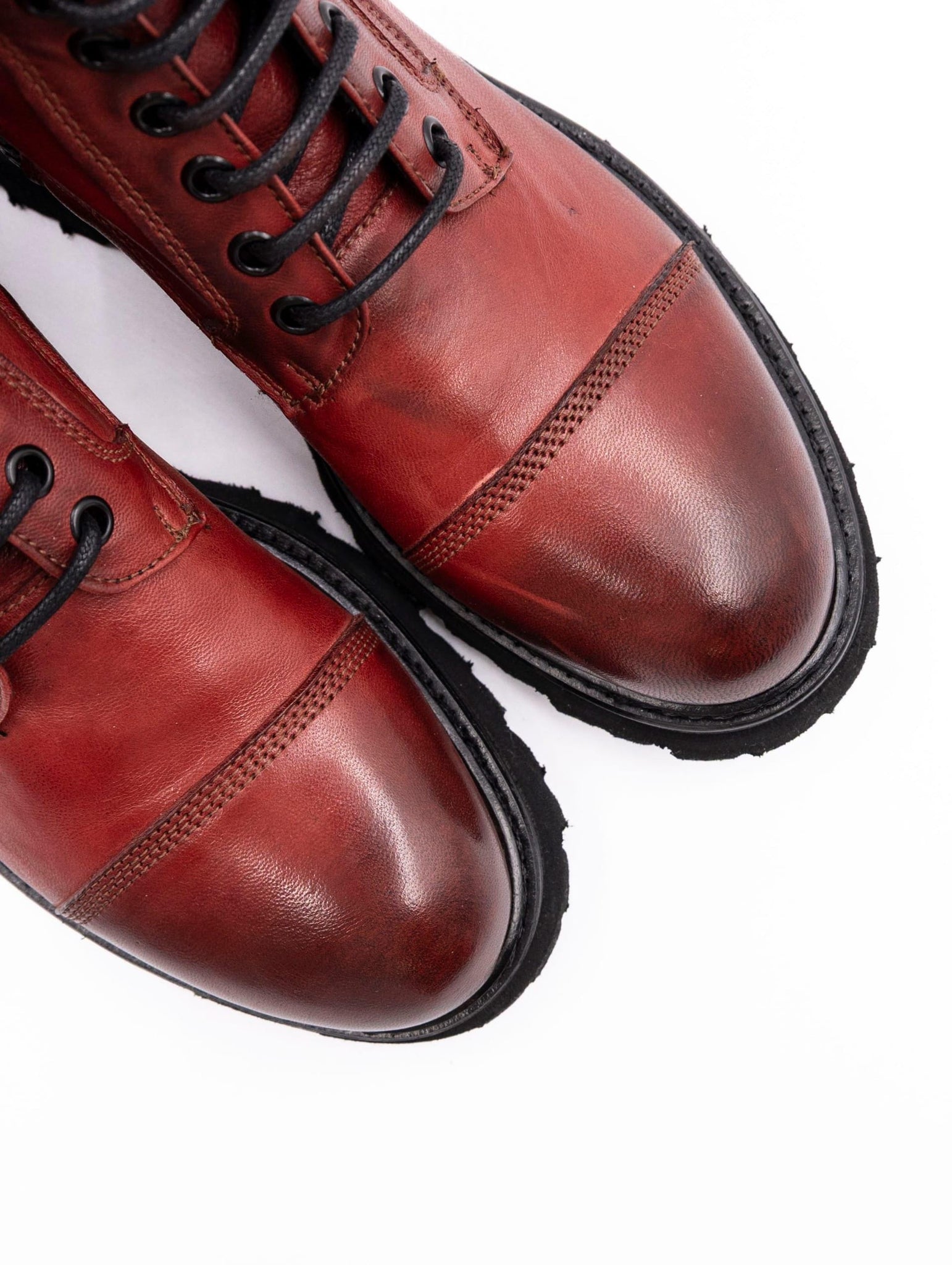 Anfibio Four Stroke in Pelle Rosso Chili