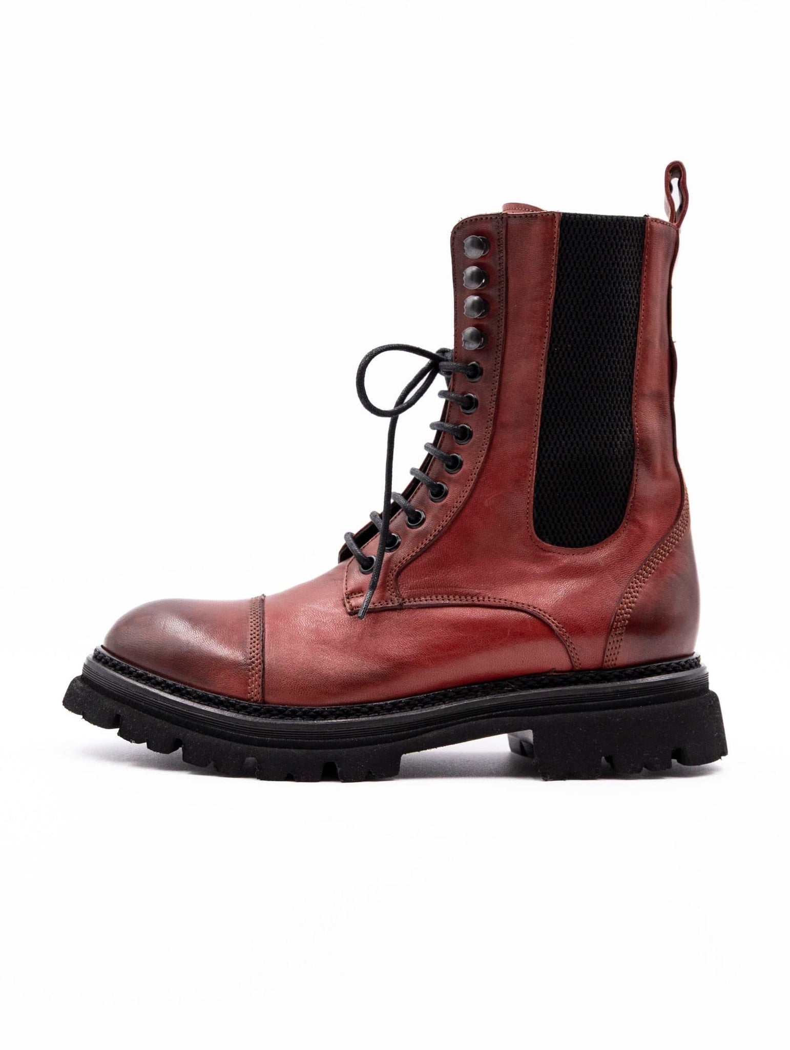 Anfibio Four Stroke in Pelle Rosso Chili