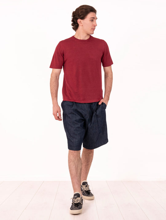 Bermuda Alpha Studio in Cotone Denim Scuro