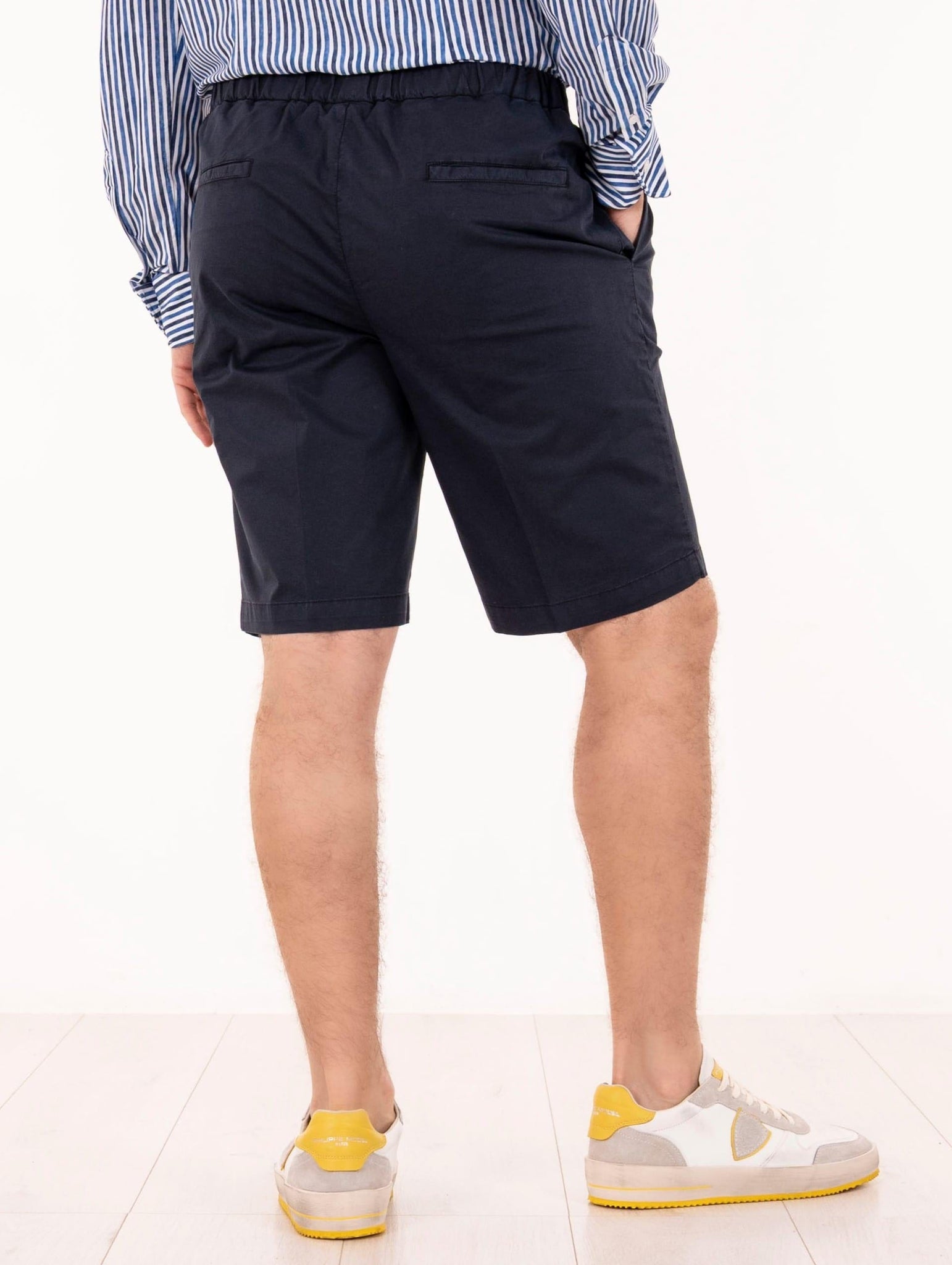 Bermuda Devorè in Cotone Navy