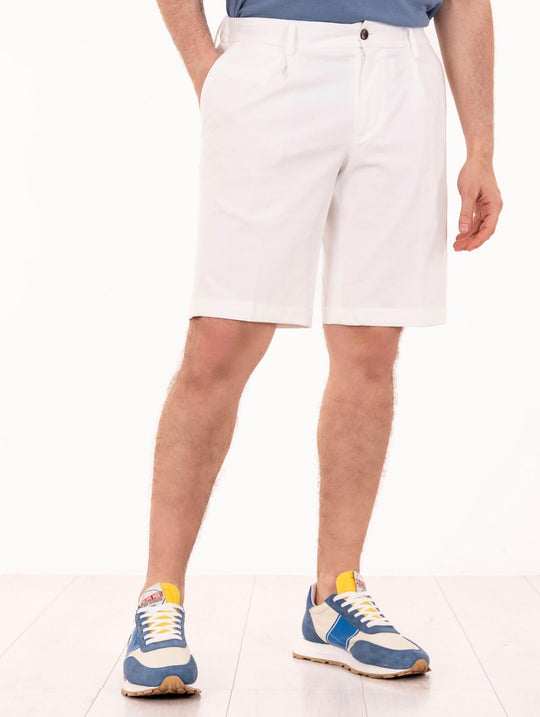 Bermuda Devoré in Stretch Cotton Latte