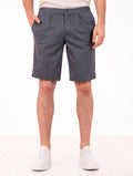 Bermuda Devore in Tencel e Cotone Petrolio
