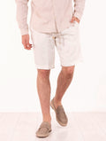 Bermuda Devore in Tencel e Lino Latte